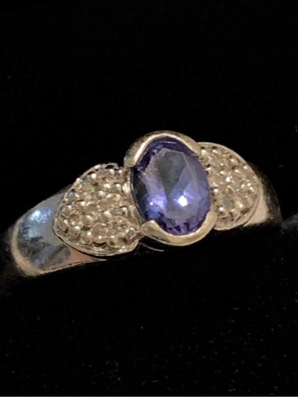 Authentic LeVian white gold tanzanite diamond ring PRICE DROP – SHIPS TOMORROW